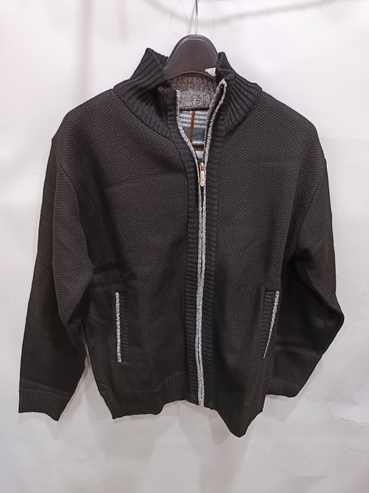 Cardigan Homme Col Montant – Pull Casual Slim pour Automne & Printemps