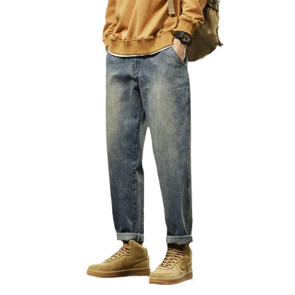 Jean homme bleu clair coupe ample avec poches