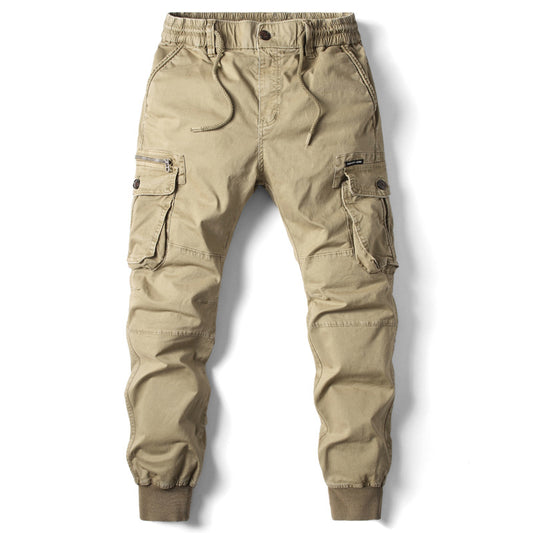 Pantalon cargo homme multi-poches en coton