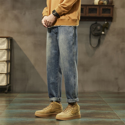 Jean homme vintage coupe ample détail du style